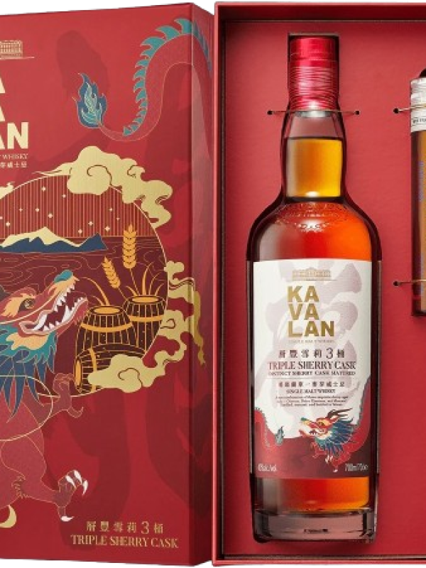Kavalan TRIPLE SHERRY CASK DRAGON Edition Single Malt Whisky 40,9% Vol. 0,7l u poklon kutiji s MINI 0,05l 2724