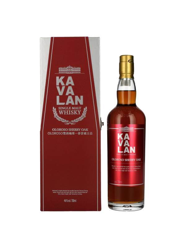 Kavalan OLOROSO SHERRY OAK Single Malt Whisky 46% Vol. 0,7l u poklon kutiji 1363