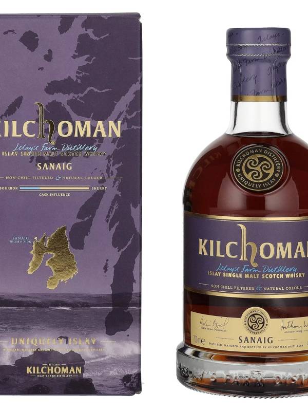 Kilchoman SANAIG Islay Single Malt Scotch Whisky 46% Vol. 0,7l u poklon kutiji 1955