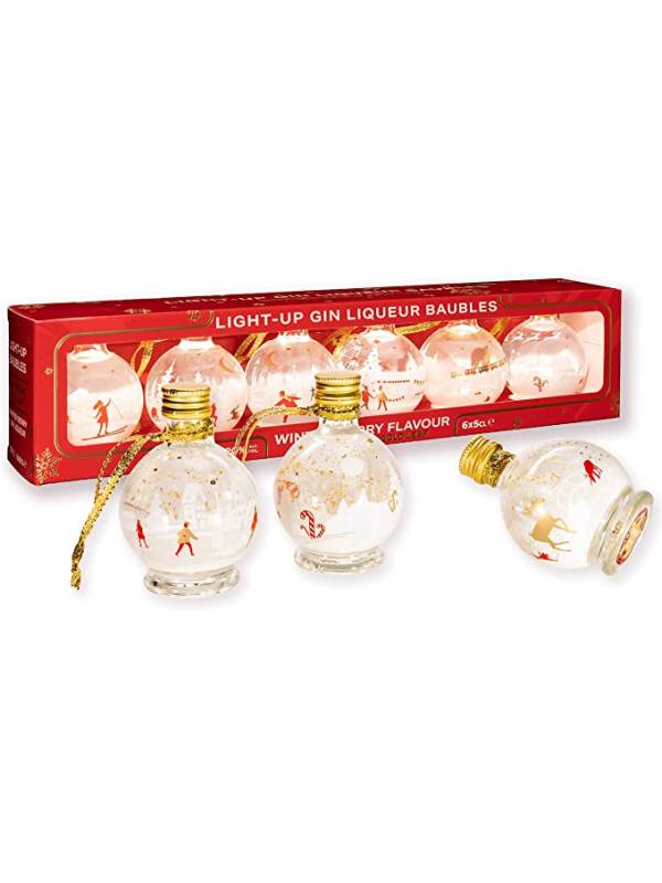 Gin Liqueur Baubles Winter Berry Flavour Light-Up 20% Vol. 6x0,05l u poklon kutiji 1321