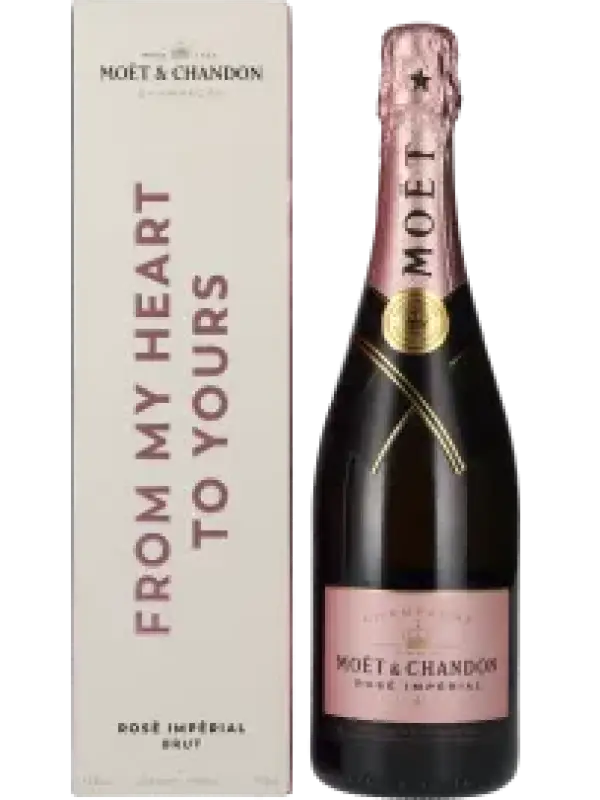 Moët & Chandon Champagne ROSÉ IMPÉRIAL Brut FROM MY HEART 12% Vol. 0,75l u poklon kutiji 2115