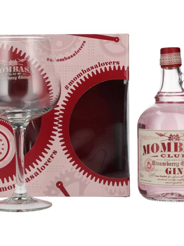 Mombasa Club Strawberry Edition Gin 37,5% Vol. 0,7l u poklon kutiji sa čašom 2187