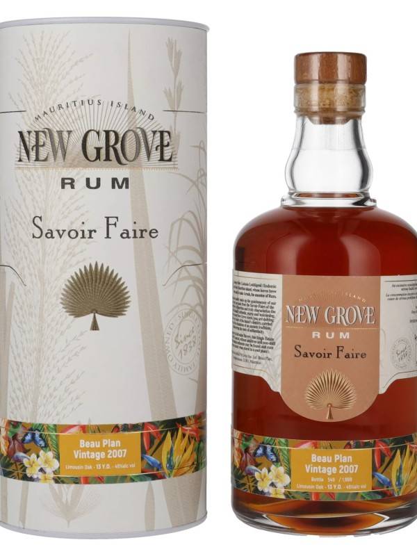 New Grove SAVOIR FAIRE Beau Plan Vintage 13 YO 2007 45% Vol. 0,7l u poklon kutiji 2531