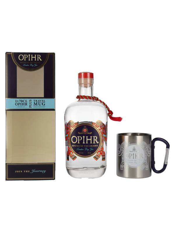 Opihr ORIENTAL SPICED London Dry Gin 42,5% Vol. 0,7l in Giftbox with Travel Mug 2195