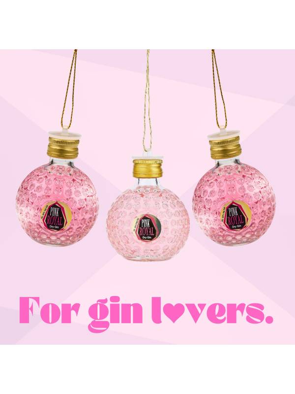 Pink Royal Dry Gin & Pink 47 London Dry Gin Christmas Baubles 42,3% Vol. 3x0,05l u poklon kutiji 2873