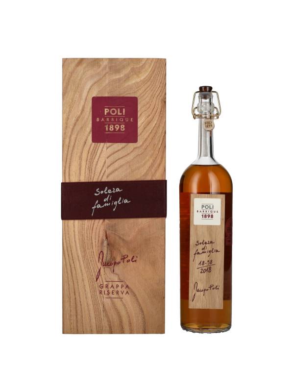 Poli Grappa Barrique Solera di Famiglia 55% Vol. 0,7l u drvenoj poklon kutiji 1569