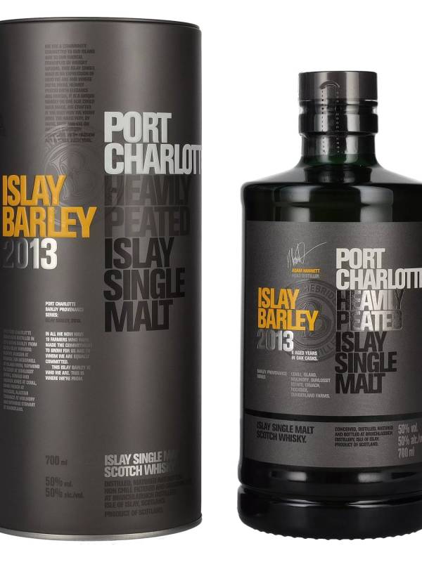 Port Charlotte ISLAY BARLEY Heavily Peated Islay Single Malt 2013 50% Vol. 0,7l u limenoj poklon kutiji 2561