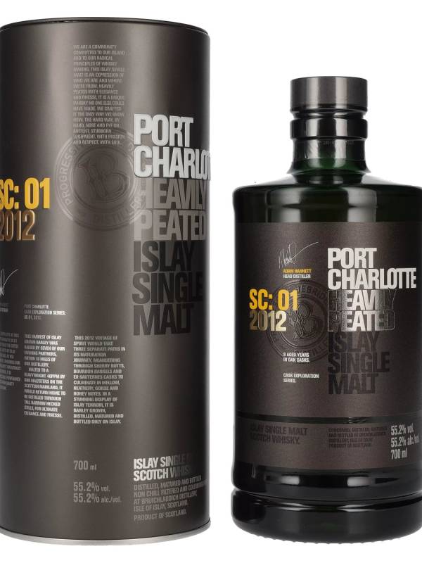 Port Charlotte SC:01 Heavily Peated Islay Single Malt 2012 55,2% Vol. 0,7l u limenoj poklon kutiji 2560