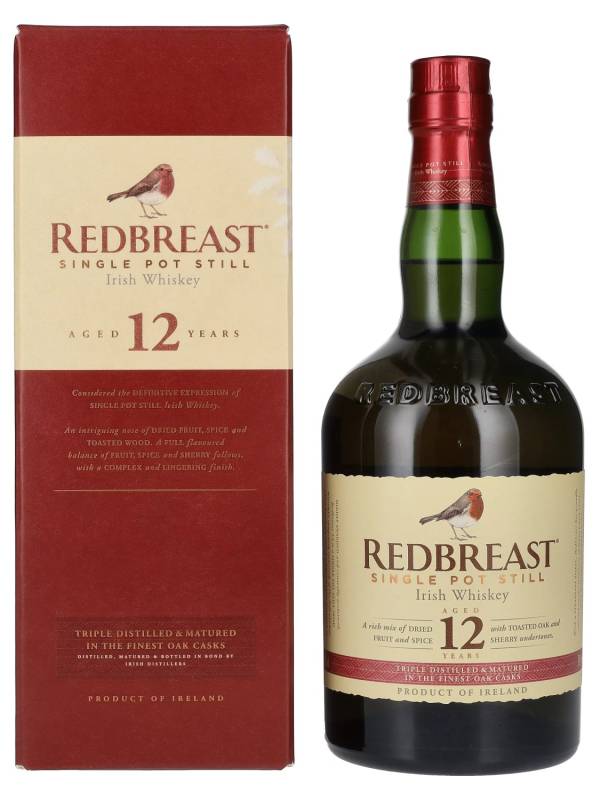 Redbreast 12 YO Single Pot Still Irish Whiskey 40% Vol. 0,7l u poklon kutiji 2734