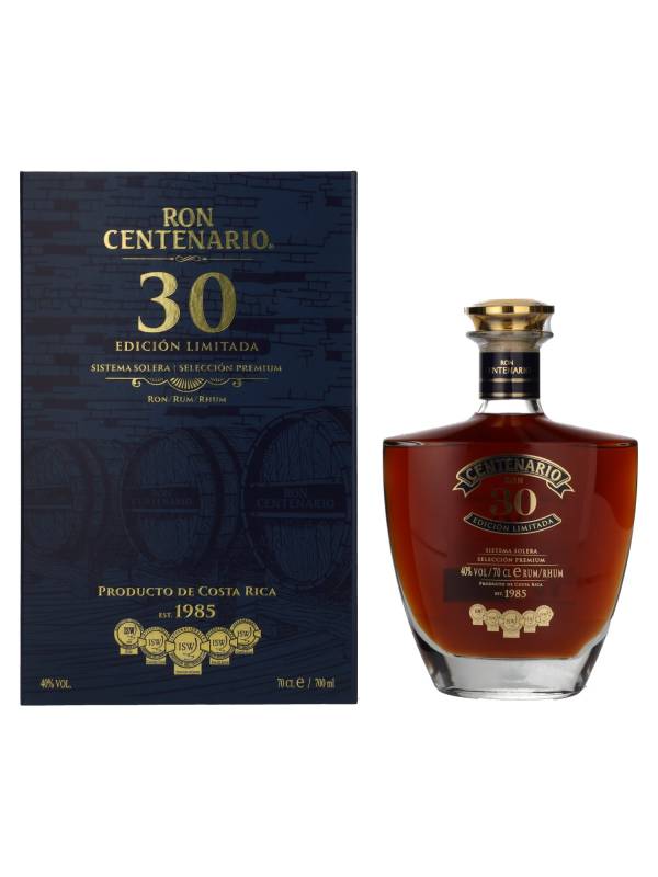 Ron Centenario EDICIÓN LIMITADA 30 Sistema Solera Rum 40% Vol. 0,7l u poklon kutiji 1736