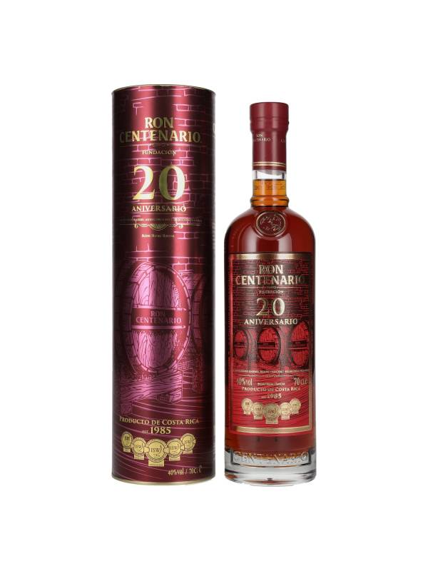 Ron Centenario FUNDACIÓN 20 Sistema Solera Rum 40% Vol. 0,7l u poklon kutiji 1737