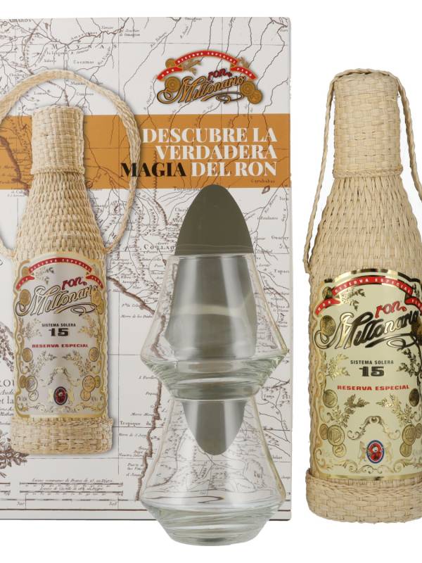 Ron Millonario 15 Solera Reserva Especial 40% Vol. 0,7l u poklon kutiji s 2 čaše 1746