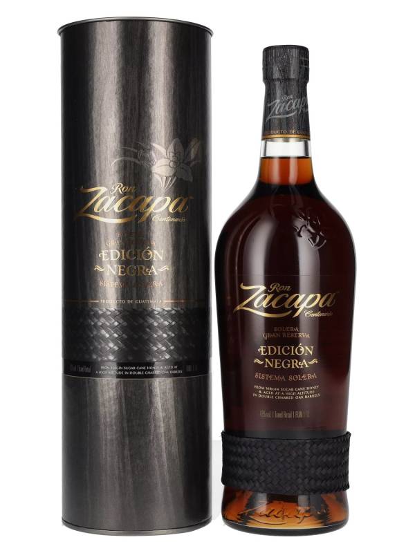 Ron Zacapa Centenario EDICIÓN NEGRA Sistema Solera Gran Reserva 43% Vol. 0,7l u poklon kutiji 2334