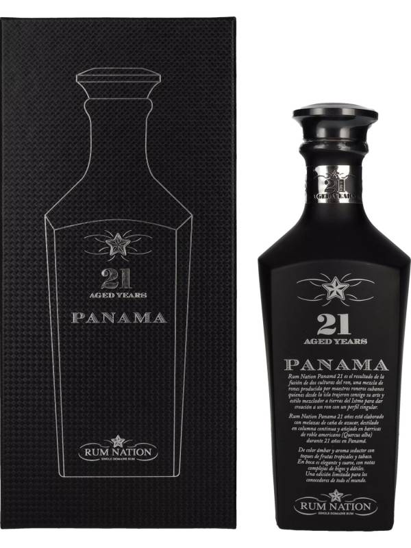 Rum Nation 21 YO Panama Black Edition 43% Vol. 0,7l u poklon kutiji 2517