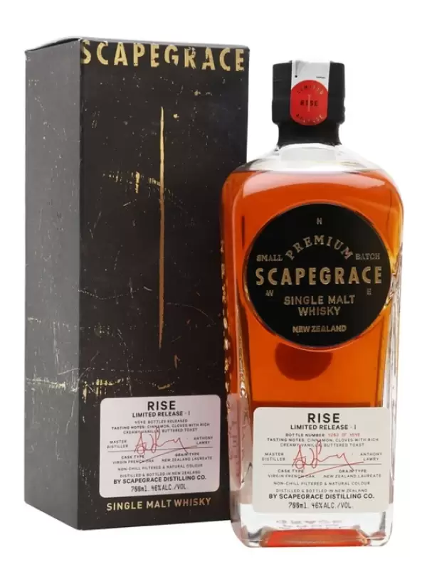 Scapegrace RISE Small Batch Limited Release 46% Vol. 0,7l u poklon kutiji 1556