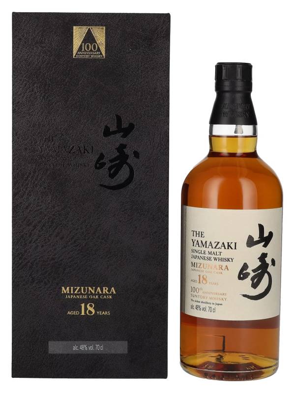 Suntory The Yamazaki 18 YO 100th Anniversary Single Malt Mizunara Japanese Oak Cask 48% Vol. 0,7l u poklon kutiji 1950
