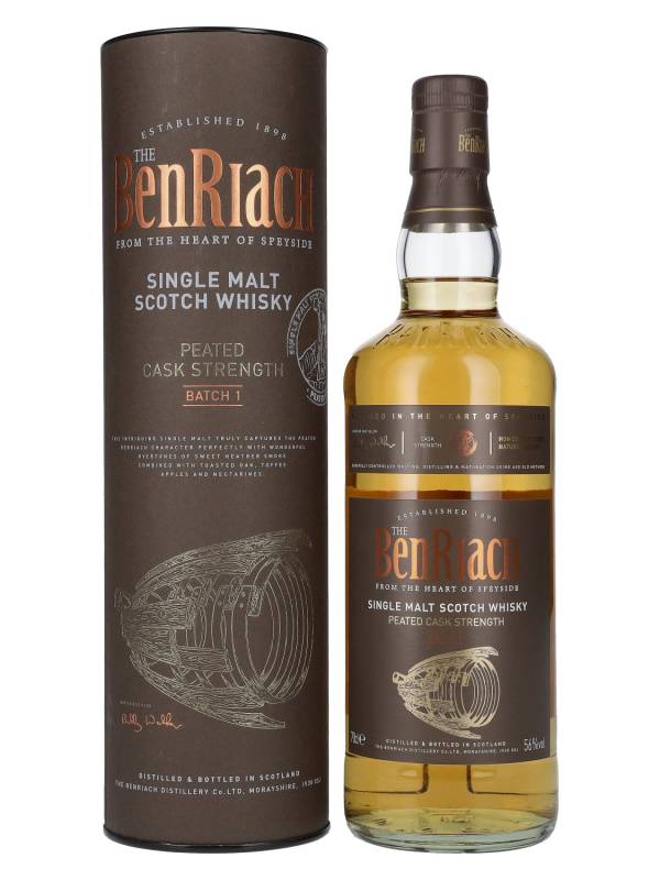 BenRiach Peated Cask Strength 56% Vol. 0,7l u poklon kutiji 1839