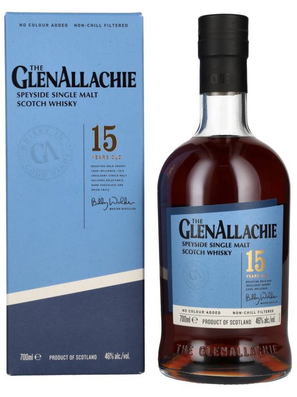 The GlenAllachie 15 YO Speyside Single Malt Scotch Whisky 46% Vol. 0,7l u poklon kutiji 2889