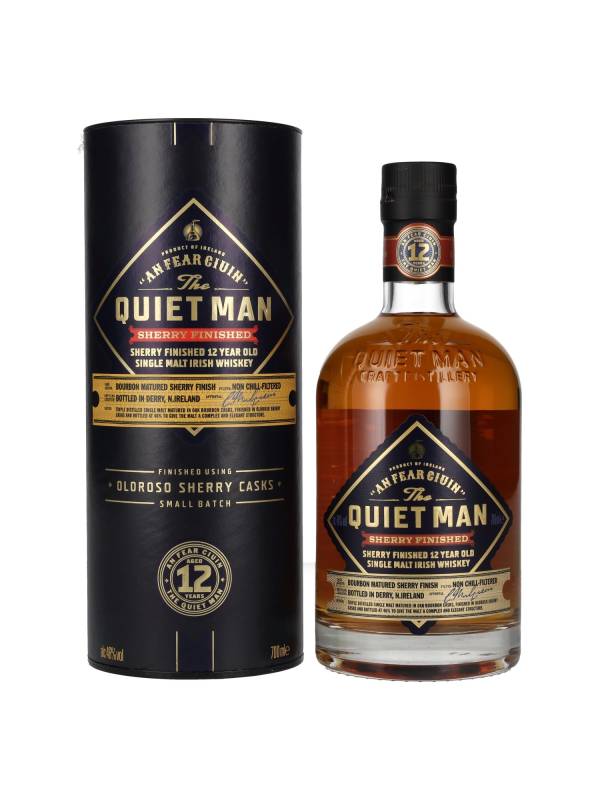 The Quiet Man 12 YO AN FEAR CIUIN Oloroso Sherry Casks Single Malt Irish Whiskey 46% Vol. 0,7l u poklon kutiji 2740