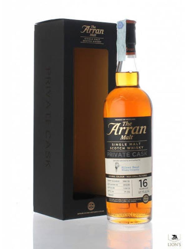 Arran Malt SILVER SEAL PRIVATE CASK 16 YO Single Malt Scotch Whisky 57,1% Vol. 0,7l u poklon kutiji 1024