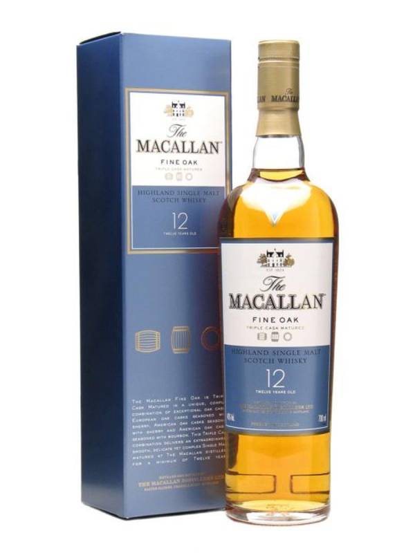 The Macallan 12 YO FINE OAK Highland Single Malt Scotch Whisky 40% Vol. 0,7l u poklon kutiji 1122