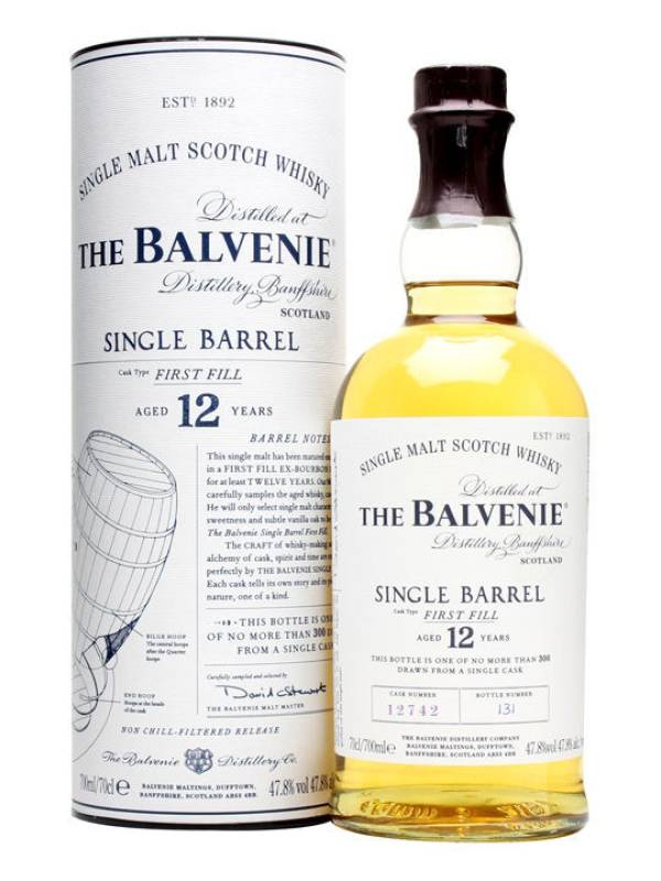 The Balvenie 12 YO Single Barrel First Fill 47,8% Vol. 0,7l u poklon kutiji 1028