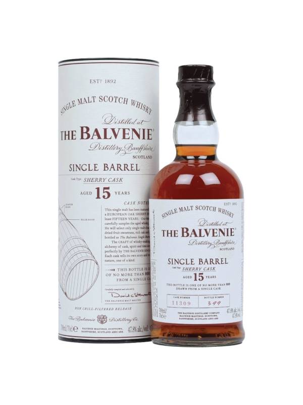 The Balvenie 15 YO Single Barrel Sherry Cask 47,8% Vol. 0,7l u poklon kutiji 1032