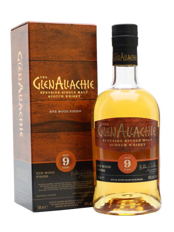The GlenAllachie 9 YO RYE CASK FINISH Single Malt Scotch Whisky 48% Vol. 0,7l u poklon kutiji 1074