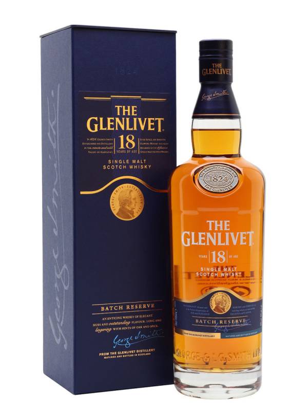 The Glenlivet 18 Years Old Single Malt Scotch Whisky BATCH RESERVE 40% Vol. 0,7l u poklon kutiji 1085