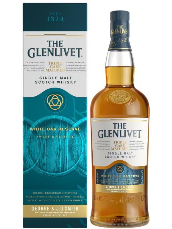 The Glenlivet WHITE OAK RESERVE Triple Cask Matured Single Malt Scotch Whisky 40% Vol. 1l in Giftbox 1098