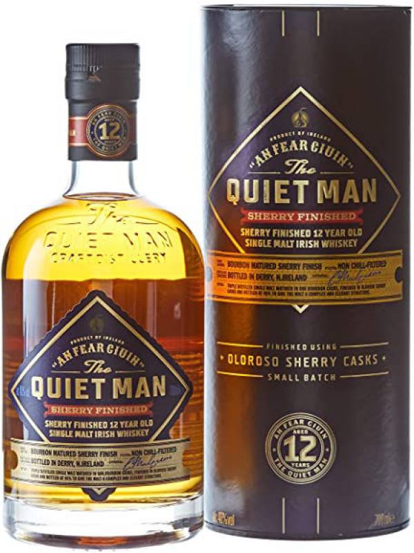 The Quiet Man AN FEAR CIUIN 12 Year Old SHERRY FINISHED 46% Vol. 0,7l in Giftbox 1154