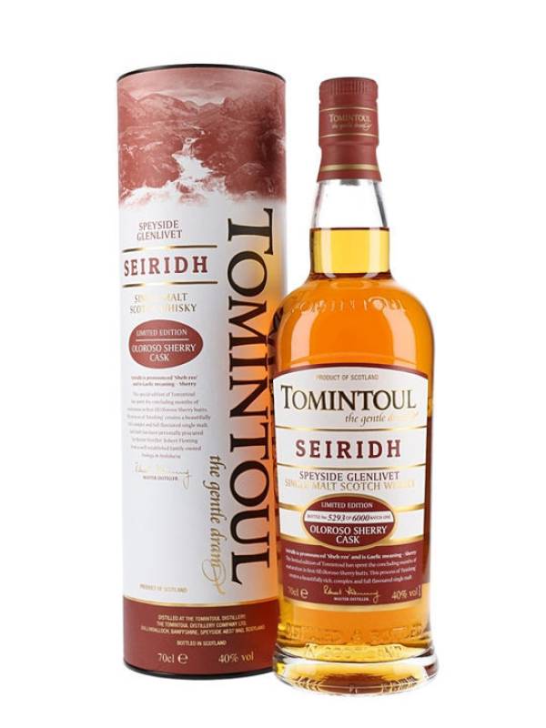 Tomintoul SEIRIDH Speyside Glenlivet OLOROSO SHERRY CASK Limited Edition 40% Vol. 0,7l in Giftbox 1201