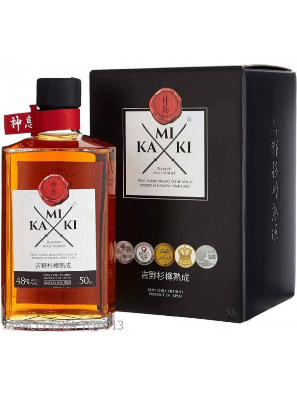 KAMIKI Blended Malt Whisky SAKURA & CEDAR Cask Finish 48% Vol. 0,5l in Giftbox 627