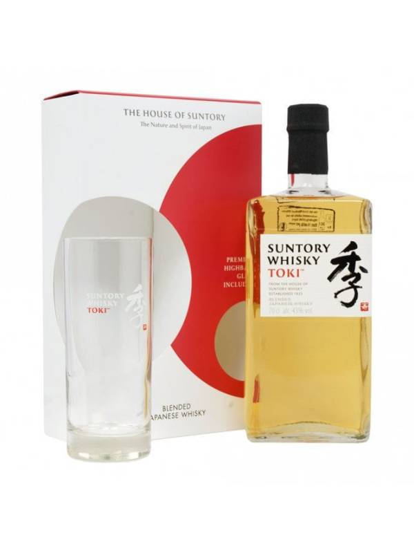 Suntory TOKI Blended Japanese Whisky 43% Vol. 0,7l in Giftbox with Highball glass 963