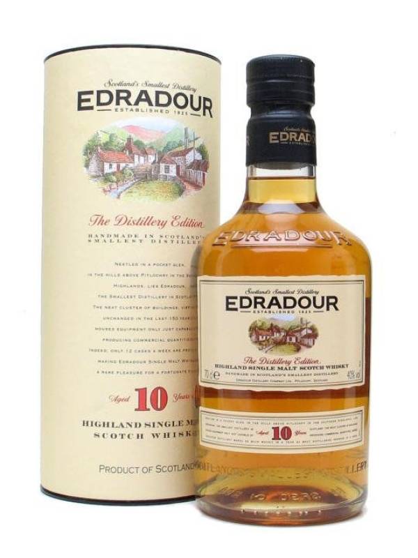 Edradour 10 YO Highland Single Malt Scotch Whisky 46% Vol. 0,7l u poklon kutiji 375