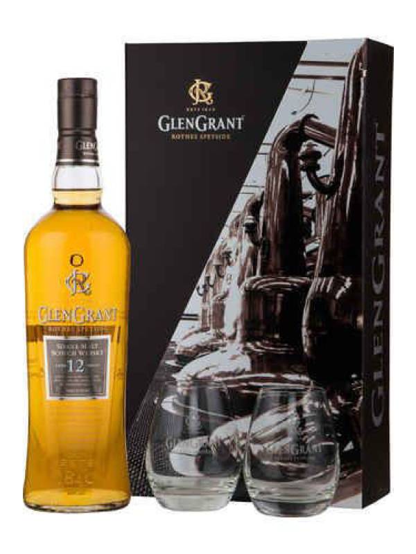 Glen Grant 12 YO Single Malt 43% Vol. 0,7l u poklon kutiji sa 2 čaše 448