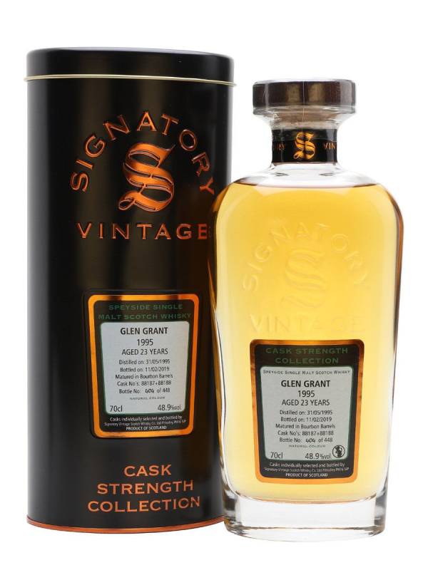 Glen Grant 25 YO SIGNATORY VINTAGE Cask Strength Collection 1995 45,6% Vol. 0,7l in Tinbox 452