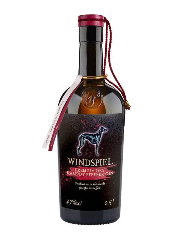 Windspiel Premium Dry KAMPOT PFEFFER Gin  Batch No. 002 47% Vol. 0,5l 1255