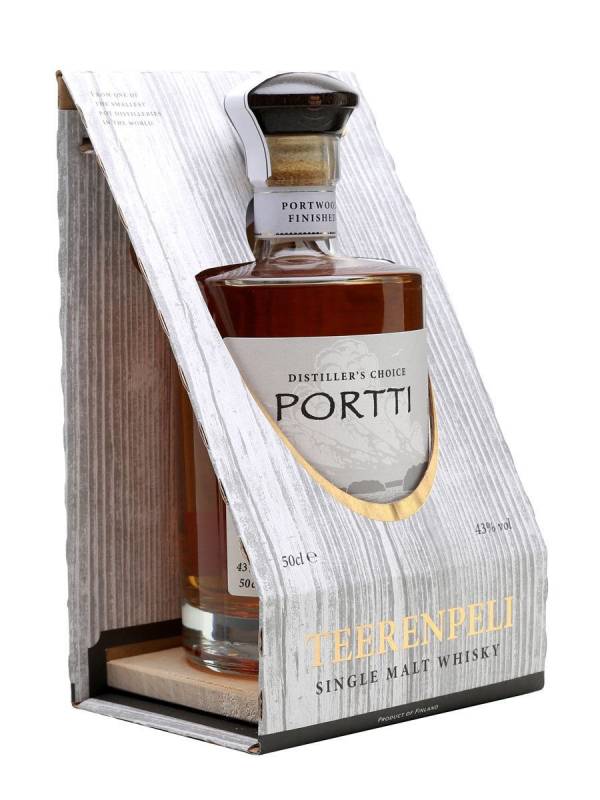 Teerenpeli PORTTI Portwood Finished  Distiller's Choice Single Malt Whisky 43% Vol. 0,5l + GB 1007