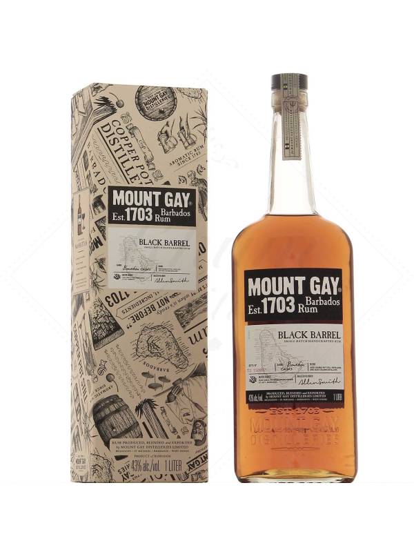 Mount Gay 1703 BLACK BARREL Barbados Rum 43% Vol. 1l u poklon kutiji 789