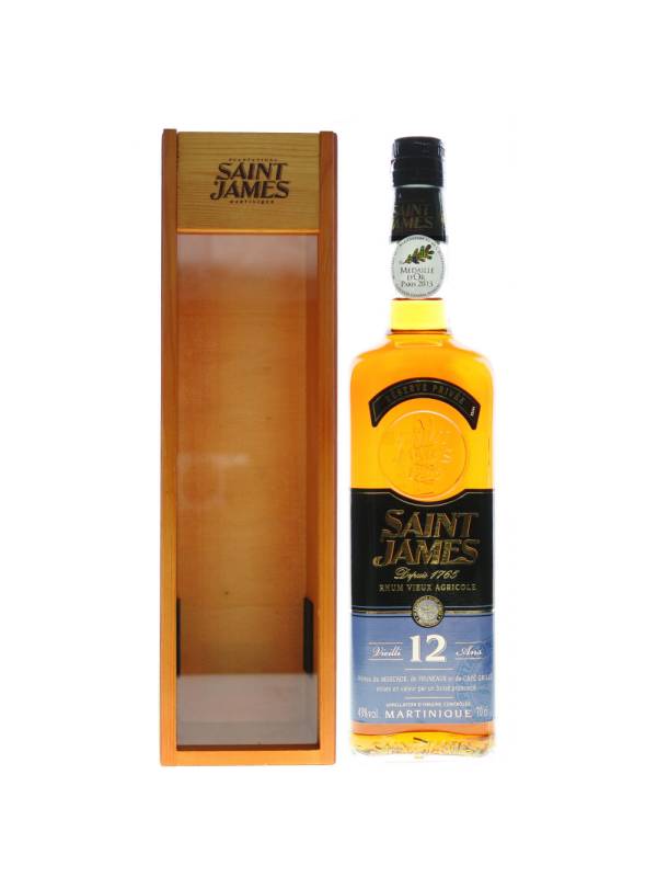 Saint James 12 Ans Rhum Vieux Agricole 43% Vol. 0,7l u drvenoj poklon kutiji 910