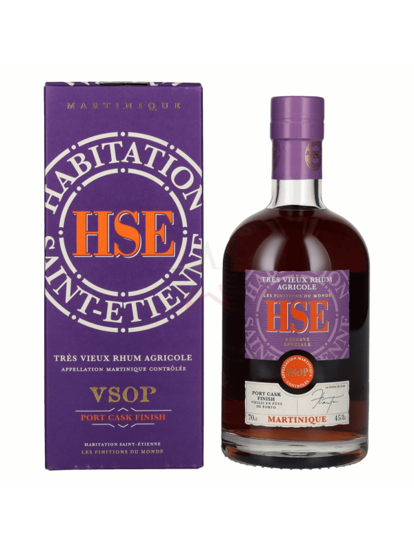 HSE Très Vieux Rhum Agricole VSOP PORT CASK FINISH 45% Vol. 0,7l u poklon kutiji 570